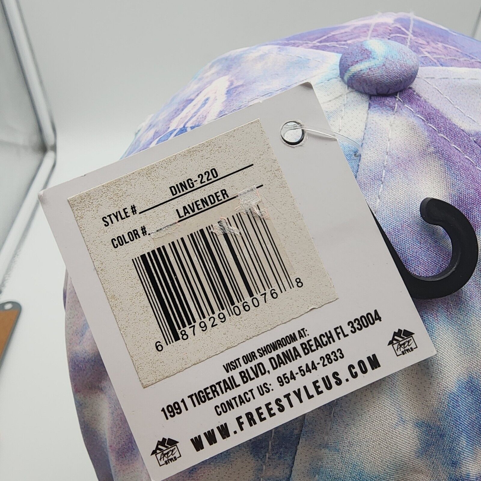 Topsail Island Womens Cap Hat Embroidered Sea Turtle Lavender Tie Dye Adjustable — image 8 of 8